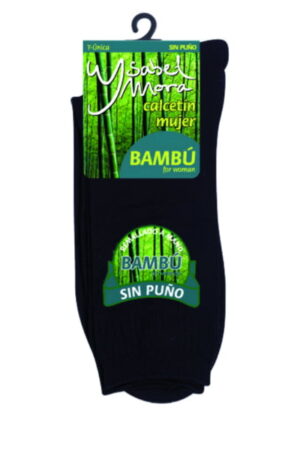 12345-CALCETIN MUJER BAMBU SIN puño PACK-18