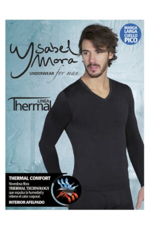 70101-CAMISETA CABALLERO TERMAL M/L CUELLO V