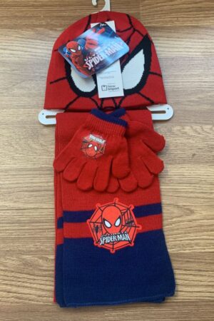 SET GORRO BUFANDA GUANTES NIÑO SPIDERMAN 780-525