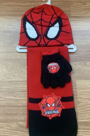 SET GORRO BUFANDA GUANTES NIÑO SPIDERMAN 780-525