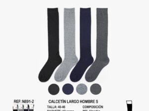 N891 CALCETIN HOMBRE ALTO PACK12