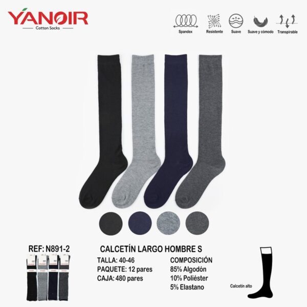 N891 CALCETIN HOMBRE ALTO PACK12
