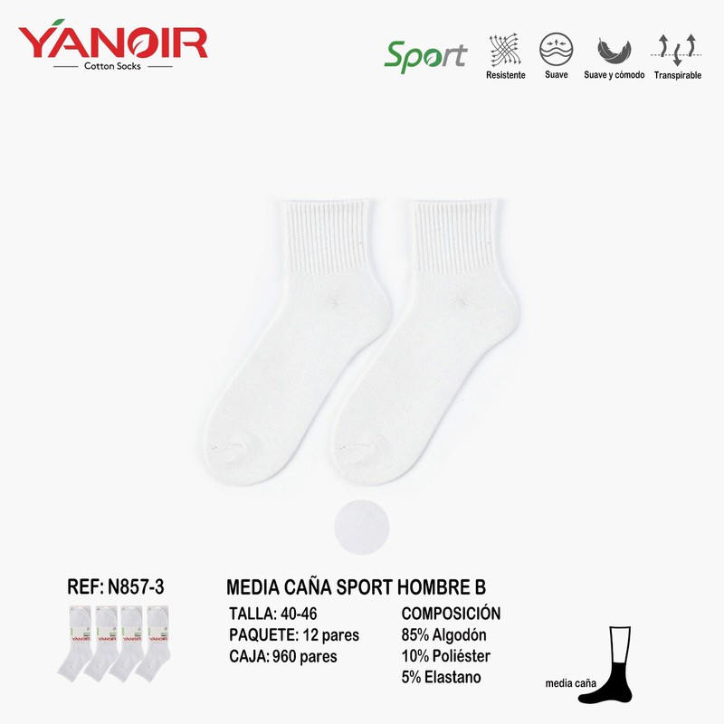 N857 CALCETIN MEDIA caña  PACK-12
