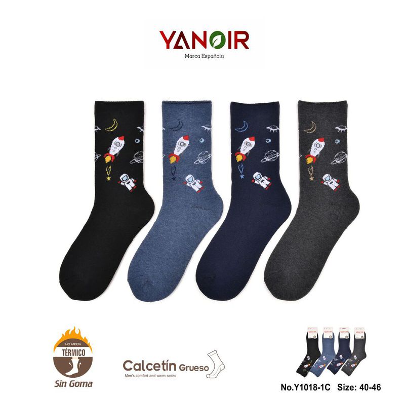 CALCETIN YANOIR RIZO 1018 CRO SIN puño  PACK-12