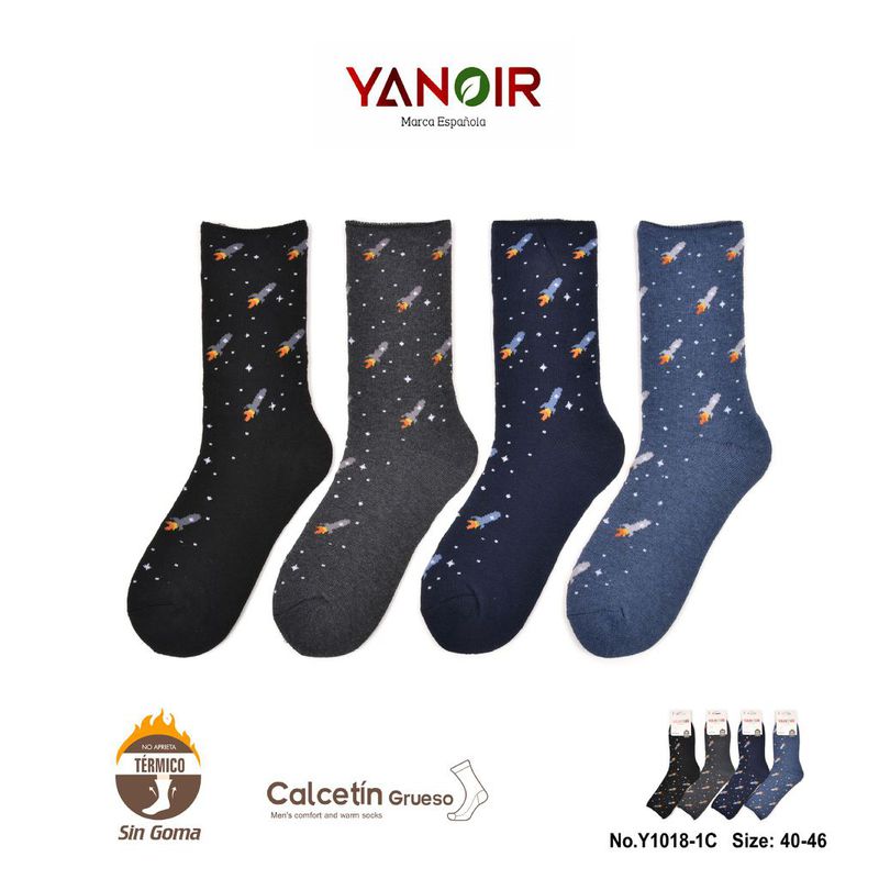 CALCETIN YANOIR RIZO 1018 CRO SIN puño  PACK-12