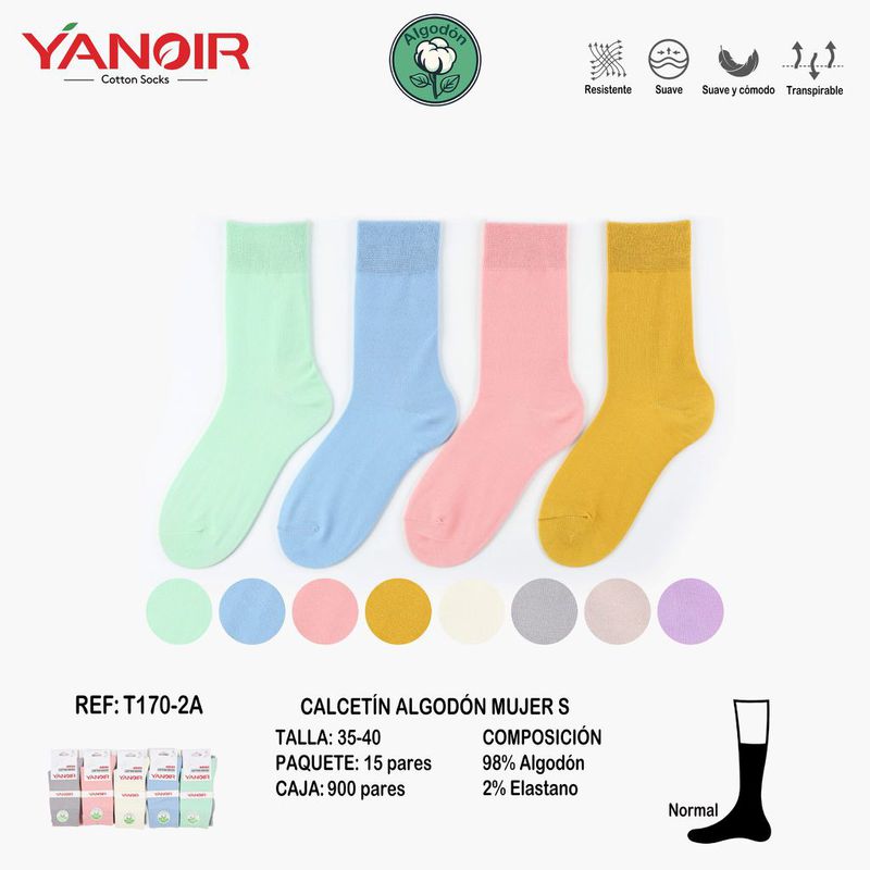 T170 CALCETIN YANOIR 35-40 PACK-15