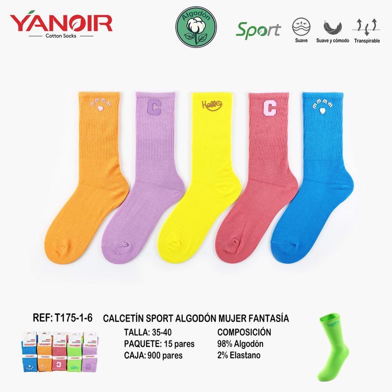 T175  CALCETIN YANOIR 35-40 PACK-15