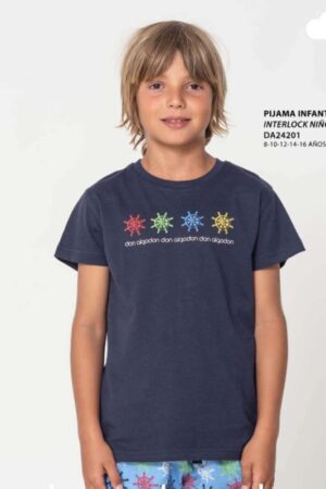 DA24201 PIJAMA NIÑO CORTO DON ALGODÓN