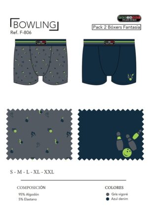 F805 – BOXER HIPSTER FABIANNI PACK 2