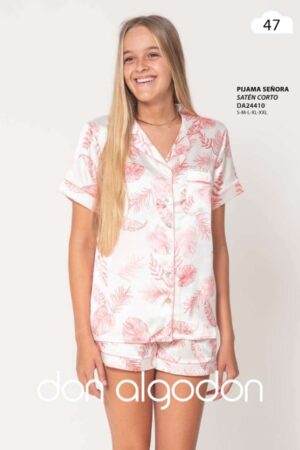 DA24410 PIJAMA SATEN MUJER