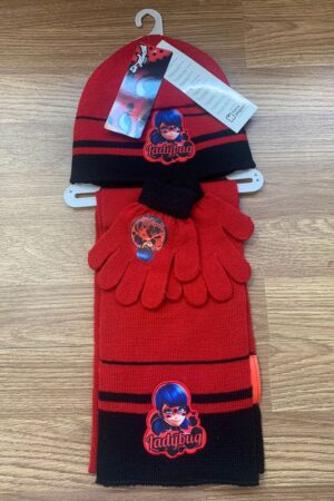 SET GORRO BUFANDA GUANTES NIÑA LADY BUG 780-621