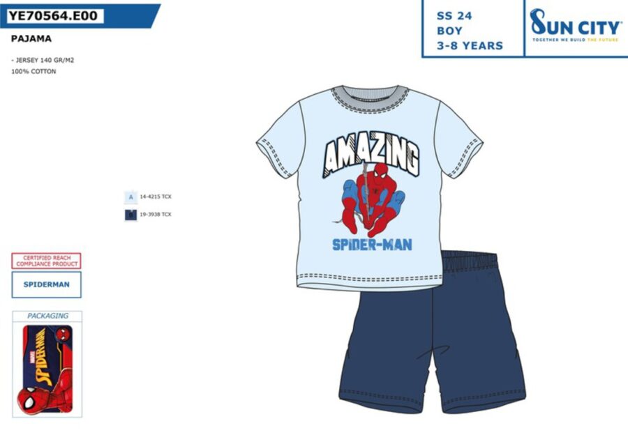YE70564 PIJAMA SPIDERMAN - Imagen 2