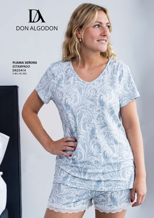 DA25414 PIJAMA SEÑORA DON ALGODN