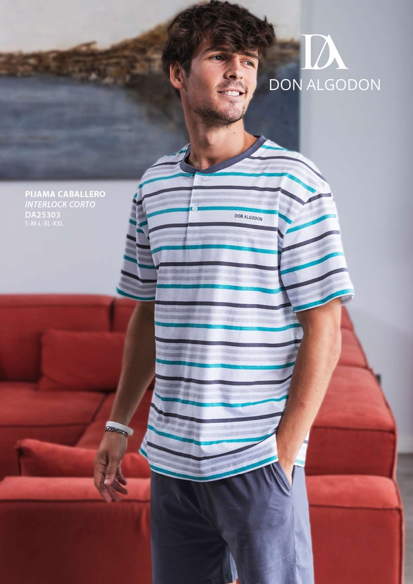 DA25303 PIJAMA CABALLERO DON ALGODN