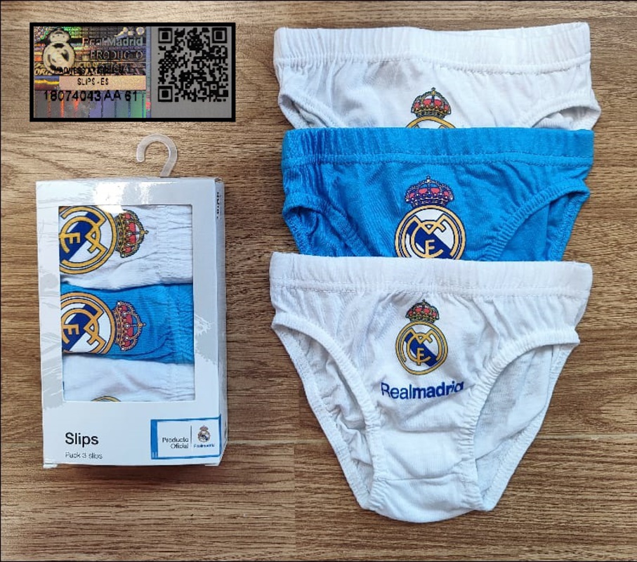SLIP PACK 3 NIÑO REAL MADRID