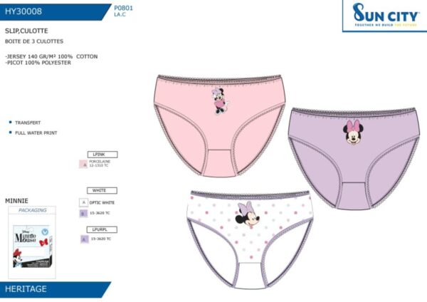 HY30008 CAJA 3 SLIPS MINNIE SUN CITY