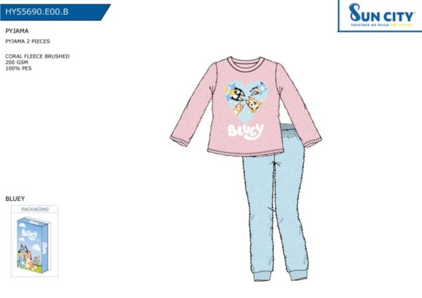 HY55690 PIJAMA CORALINA NIÑA BLUEY