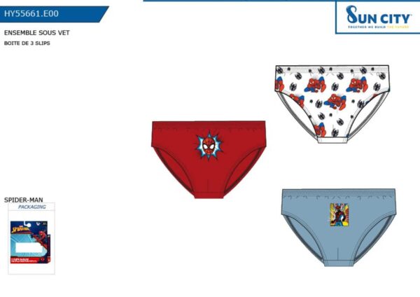 HY55661 SLIP NIÑO SPIDERMAN SUN CITY