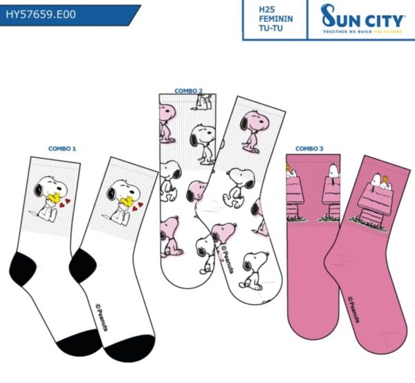 HY57659 CALCETINES SPORT SNOOPY PACK-3
