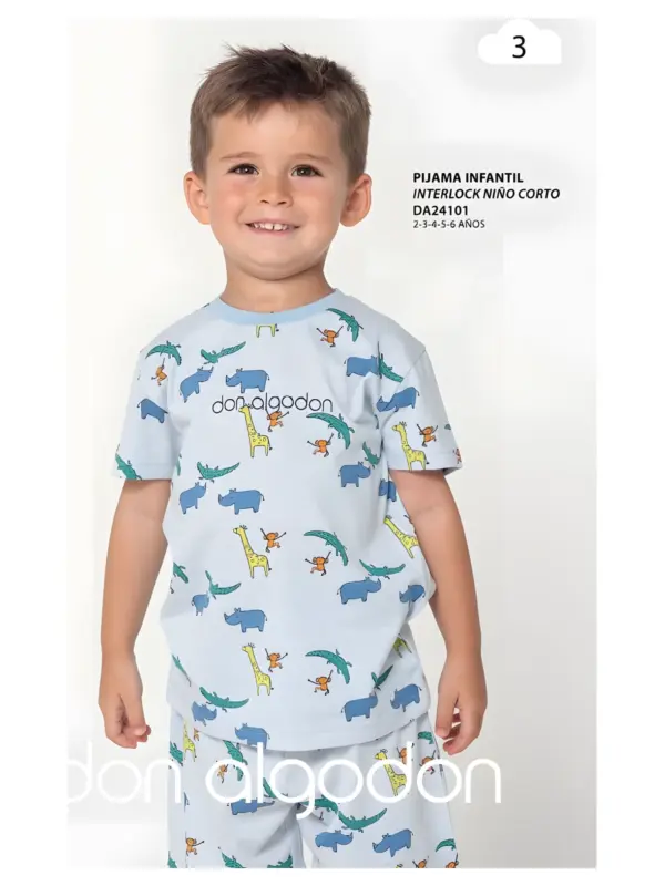 Da24101 Pijama Corto Don Algodón