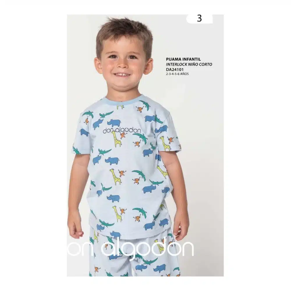 Da24101 Pijama Corto Don Algodón