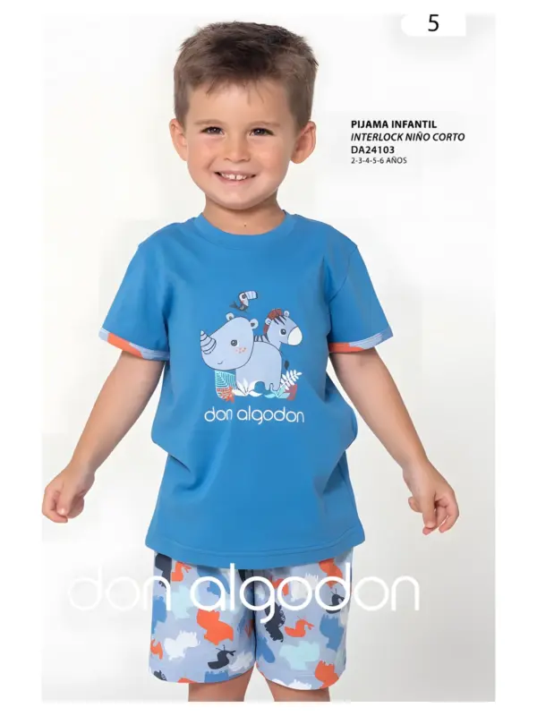 DA24103 Pijama Niño Largo Don Algodón