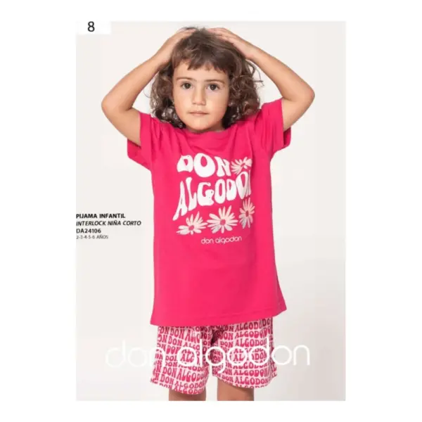 Da24106 Pijama Niña Largo Don Algodón