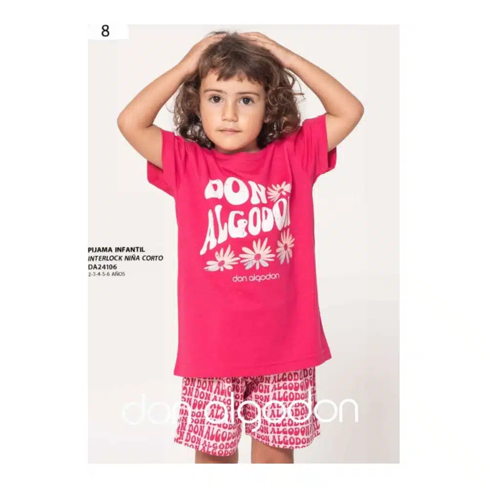 Da24106 Pijama Niña Largo Don Algodón