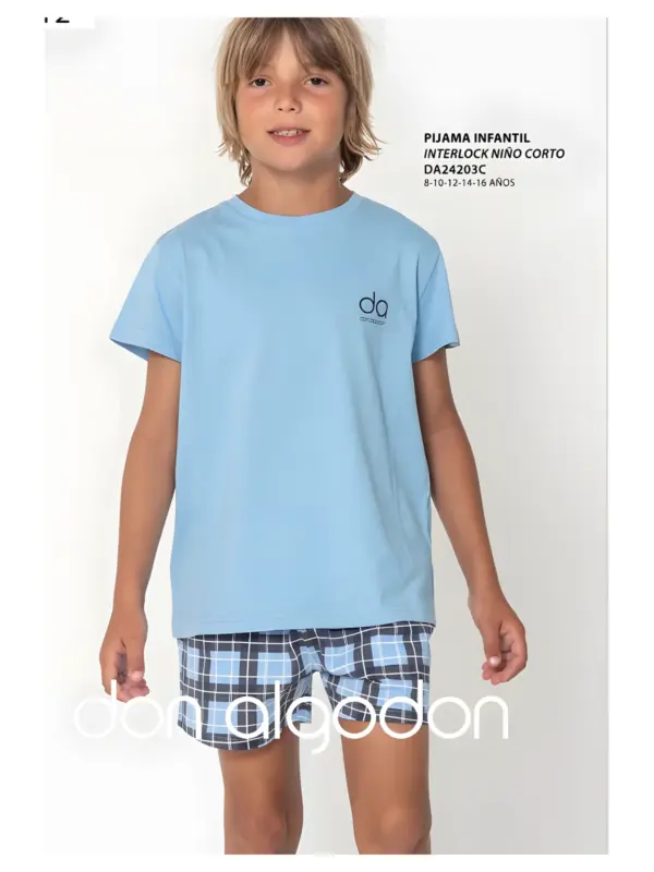 Da24203c Pijama Niño Corto Don Algodón