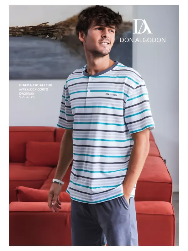 Da25303 Pijama Caballero Don Algodn