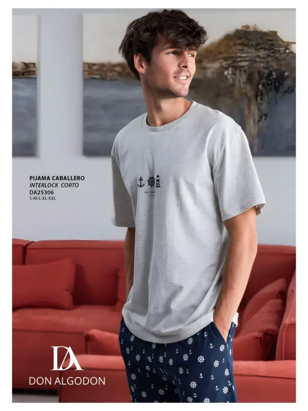 Da25306 Pijama Caballero Don Algodn