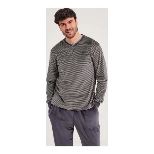 Da25w308 Pijama Velour Spandex Hombre Don Algodón