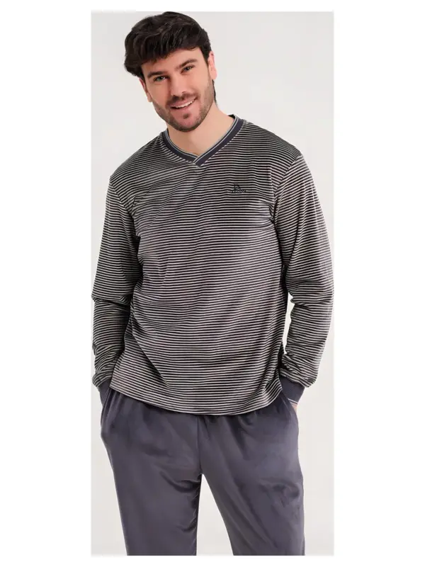 Da25w308 Pijama Velour Spandex Hombre Don Algodón