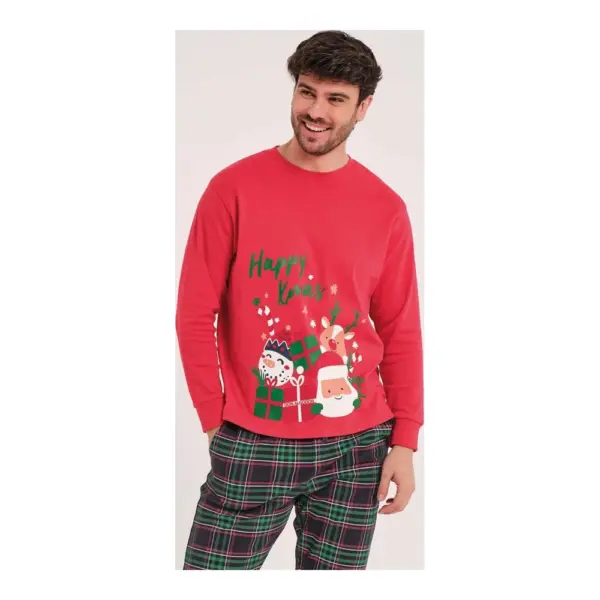 Da25w322 Pijama Interlock Hombre (Navidad) Don Algodón