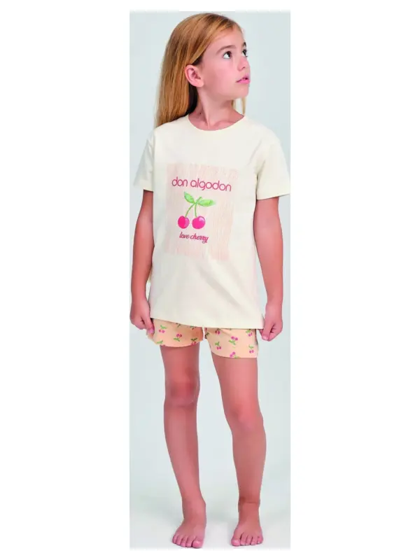 Da26s204 Pijama 100% Alg Niña Cherr Don Algodon
