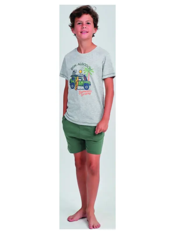 Da26s209 Pijama 100% Alg Niño Surf Don Algodon