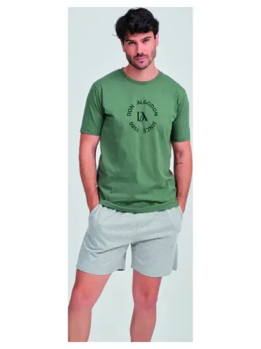 Da26s312 Pijama 100% Alg Hombre Pine Don Algodon