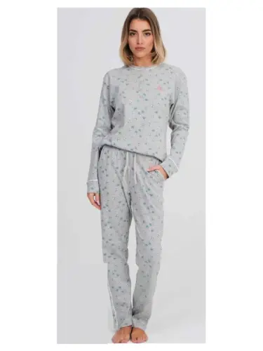 Da26w417 Pijama Mujer Interlock Don Algodon