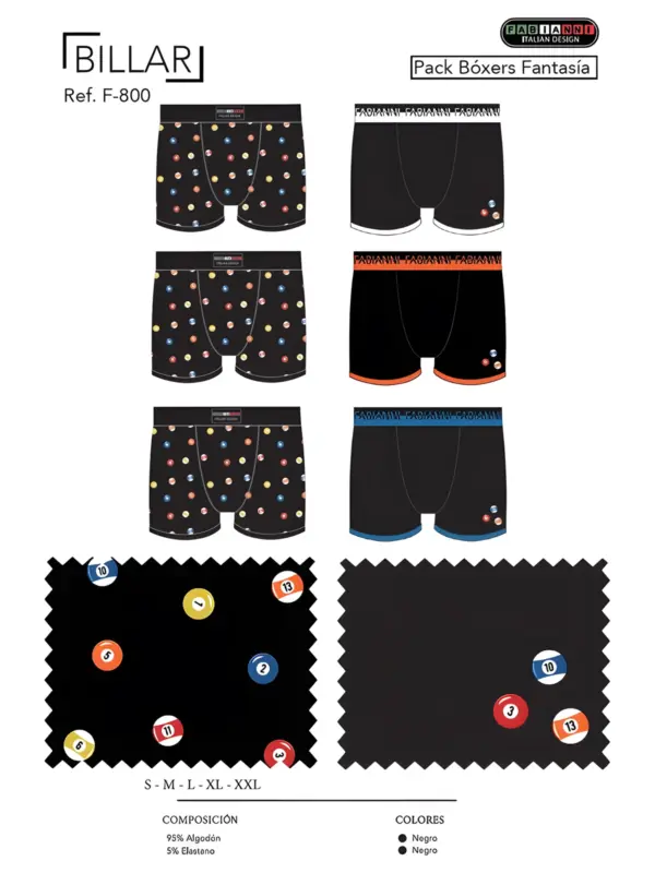 F800 - Boxer Billar Fabianni Pack 2