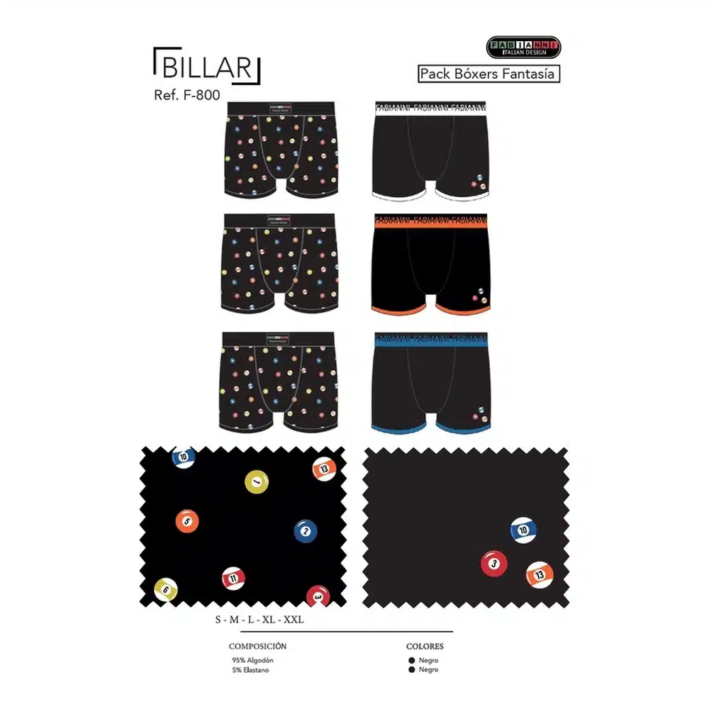 F800 - Boxer Billar Fabianni Pack 2