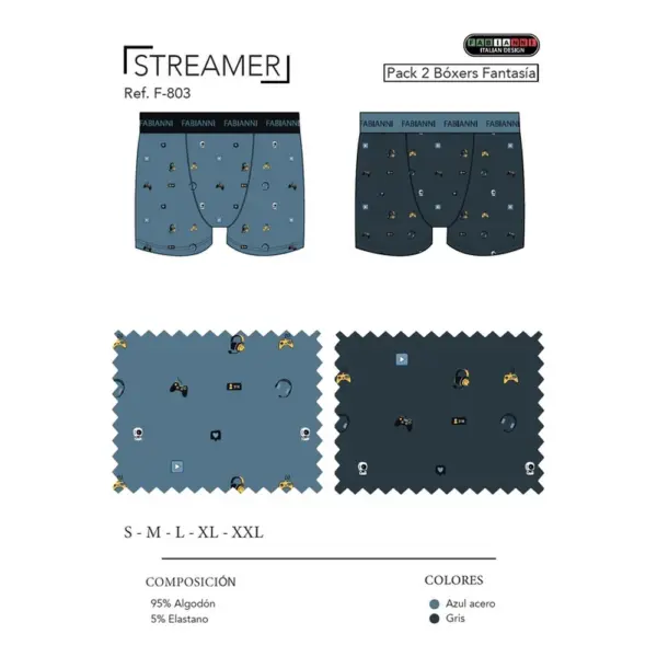F803 - Boxer Streamer Fabianni Pack 2