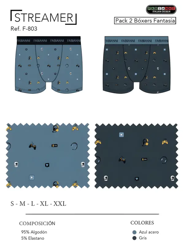 F803 - Boxer Streamer Fabianni Pack 2