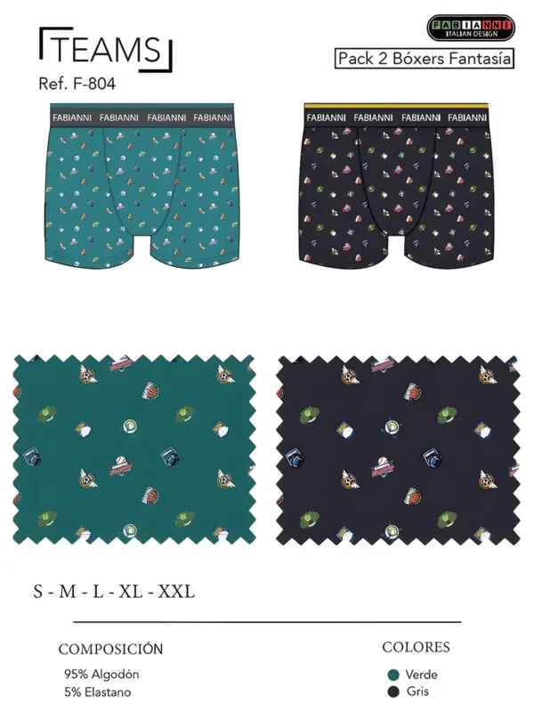 F804 - Boxer Teams Fabianni Pack 2