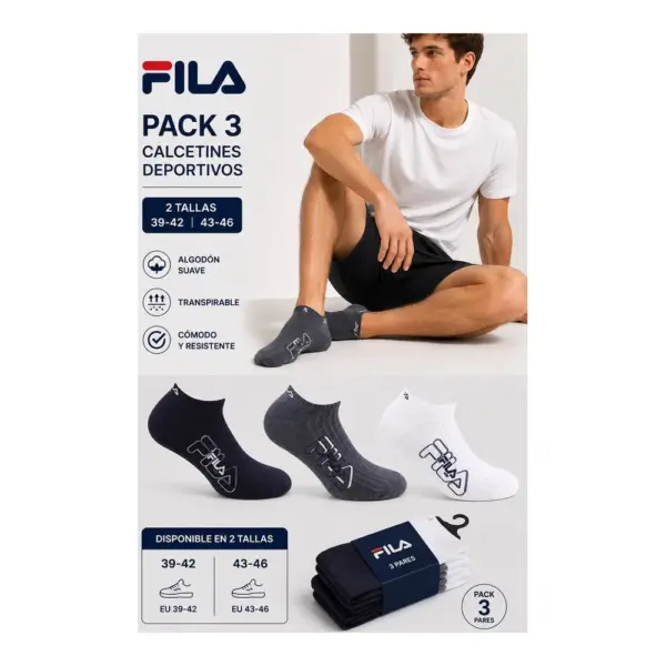 F2536 Invisible Cro Pack 3 Fila