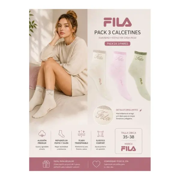 F6830 Media Caña Sñra Pack 3 Fila