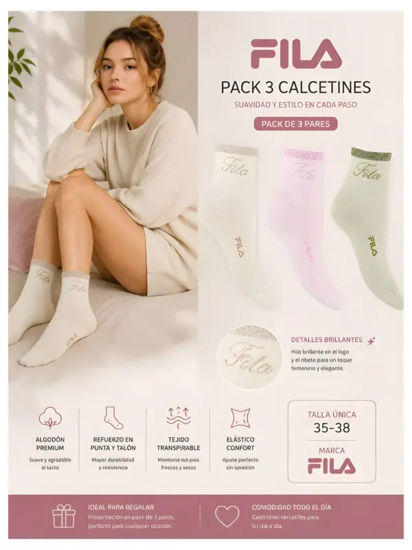 F6830 Media Caña Sñra Pack 3 Fila