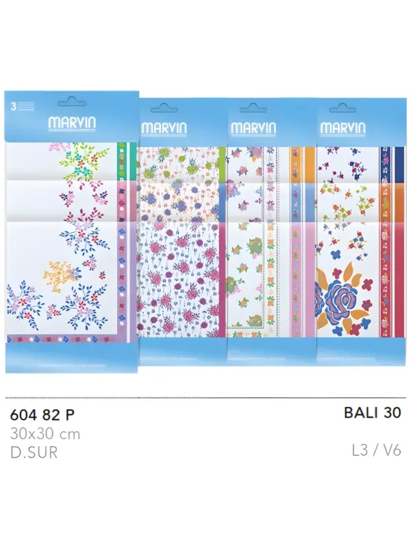 Bali30 Pañuelo Guash Pack 3 Tamaño 30X30