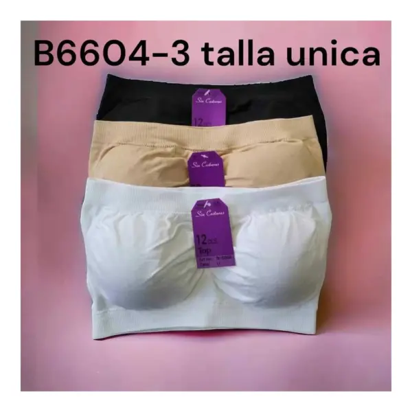 B-6604 - Top sin Tirante Pack 12