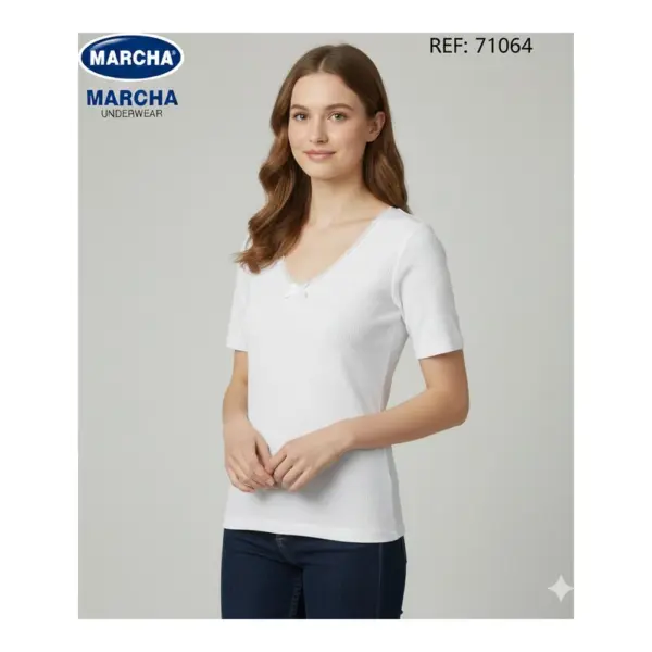 071064 Camiseta Manga Corta Mujer Marcha