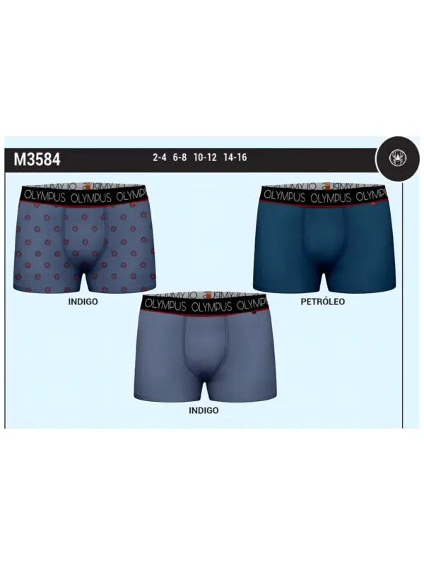 Boxer Niño 3584 Olimpus PACK-3